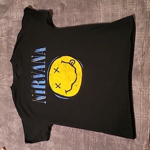 Nirvana Unisex Smiley Face Tee - Size M
